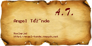 Angel Tünde névjegykártya