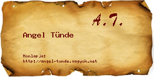 Angel Tünde névjegykártya