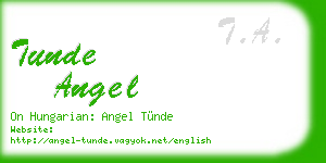 tunde angel business card