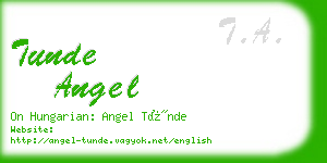 tunde angel business card